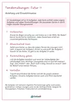 Vorschau - Aufgabenkarten - Futur II üben im Tandem – 15 Tandembögen mit Partnerkontrolle - Seite 1