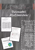 Vorschau - Arbeitsblätter - Stationsarbeit zum Atlas inkl. Lösungen und Atlasführerschein zum Drucken! - Deckblatt
