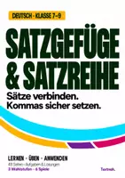 Vorschau - Arbeitsblätter - Satzgefüge und Satzreihe – Sätze verbinden und Kommas sicher setzen | Klasse 7–9 - Deckblatt