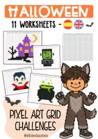 Vista previa - Unidades / Secuencias / Situaciones de Aprendizaje - Halloween (Pixel Art) - Portada