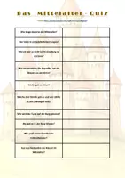 Vorschau - Arbeitsblätter - Mittelalter Fragen / Quiz zum Video - Deckblatt
