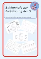Vorschau - Arbeitsblätter - Zahlenheft zur Zahl 5 - Zahleinführung - Deckblatt