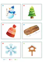 Vorschau - Spiele - Winter – Bildkarten | Wortschatz Winter Schnee | 32 Karten mit Artikelpunkten in zwei Größen | Kita Grundschule | DaZ Kindergarten Klasse 1 - Seite 2
