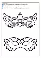 Voorbeeld - Tekenen en knutsel sjablonen - 28 maskers voor carnaval – om te kleuren en te knutselen - Pagina 2