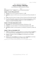 Vorschau - Klassenarbeiten - Klausur Zellbiologie Einführungsphase – Pflanzenzelle, Endosymbiontentheorie, Mitose & Taxol | mit Erwartungshorizont - Seite 1