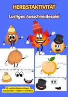 Vorschau - Arbeitsblätter - Herbst basteln – Ausschneiden & Kleben für Kita - Deckblatt