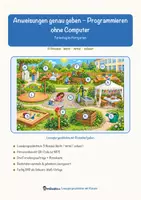 Vorschau - Arbeitsblätter - Anweisungen genau geben – Programmieren ohne Computer – Lesespurgeschichte mit Rätselaufgaben (Klasse 1) - Seite 1