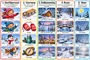 Voorbeeld - Nederlandstalige winterverhalenposter in vijf kolommen - Voorblad