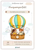 Vorschau - Spiele - Plusquamperfekt-Brettspiel – Eine Ballonreise mit Verben - Deckblatt