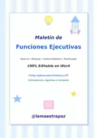 Vista previa - Hojas de trabajo - 🧰 Maletín de Estimulación de las Funciones Ejecutivas | 100% Editable en Word - Portada