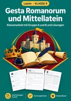 Vorschau - Test - Gesta Romanorum und Mittellatein, Klassenarbeit, Klasse 9 - Deckblatt