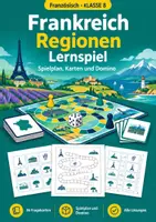 Vorschau - Arbeitsblätter - Frankreich Regionen, Lernspiel, Klasse 8 - Deckblatt