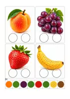 Vorschau - Arbeitsblätter - Obst und Gemüse – 2 Lernspiele: Farben zuordnen - Seite 1