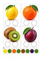 Vorschau - Arbeitsblätter - Obst und Gemüse – 2 Lernspiele: Farben zuordnen - Seite 2