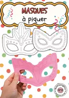 Aperçu - Matériel pour travaux manuels / dessin - Masques à piquer et à colorier – bricolage de carnaval - Page de couverture