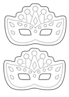 Vista previa - Manualidades / Dibujos para colorear - Máscaras para picar y colorear: plantillas para carnaval - página 2