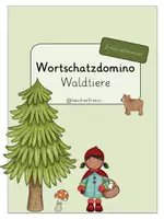 Vorschau - Spiele - Wortschatzdomino Waldtiere - Deckblatt