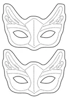 Vista previa - Manualidades / Dibujos para colorear - Máscaras para picar y colorear: plantillas para carnaval - página 3