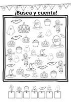 Vista previa - Hojas de trabajo - Halloween: busca y cuenta, imagen de búsqueda - Portada
