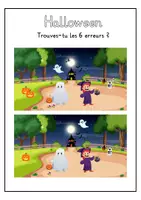 Aperçu - Matériel pour travaux manuels / dessin - Jeu des erreurs d'Halloween : comparer deux images - Page de couverture