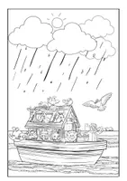 Aperçu - Matériel pour travaux manuels / dessin - Coloriage arche de Noé - Page de couverture