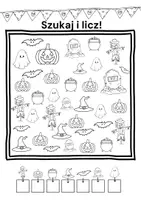 zapowiedź - Karty pracy - Halloween – szukaj i licz, obrazek do wyszukiwania - obwoluta