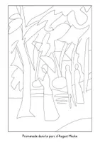 Aperçu - Matériel pour travaux manuels / dessin - Promenade dans le parc d'August Macke : coloriage - Page de couverture
