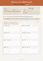 Vorschau - Klassenarbeiten - Klassenarbeit Terme und Gleichungen Klasse 8 Mathematik – Gruppe A & B mit Lösungen (PDF + Word) – Niveau Erweitert in Mathe - Seite 1