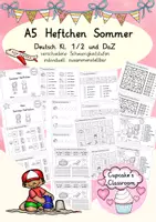Vorschau - Arbeitsblätter - Deutsch/ DaZ - Sommer - A5 Heftchen Lesen und Schreiben, Sprachförderung, Kl. 1/2 - Deckblatt