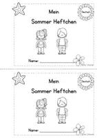 Vorschau - Arbeitsblätter - Deutsch/ DaZ - Sommer - A5 Heftchen Lesen und Schreiben, Sprachförderung, Kl. 1/2 - Seite 1