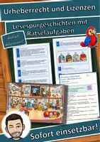 Vorschau - Arbeitsblätter - Urheberrecht und Lizenzen – Bilder, Musik und Texte richtig nutzen – Lesespurgeschichte mit Rätselaufgaben (Klasse 6) - Deckblatt