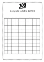 Vista previa - Hojas de trabajo - Tabla del 100: completar y ejercicios - página 2