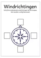 Voorbeeld - Werkbladen - Windrichtingen benoemen werkblad kompas - Pagina 1