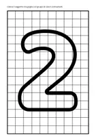 anteprima - Materiale per pittura e bricolage - Numeri: disegni a griglia da colorare, cifre e arte - Pagina 3