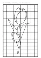 Vista previa - Manualidades / Dibujos para colorear - Primavera: dibujos en cuadrícula para colorear, arte - página 1