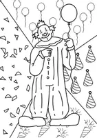 Aperçu - Matériel pour travaux manuels / dessin - Clown pop art : modèles à colorier pour le carnaval - Page 3