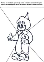 Vista previa - Manualidades / Dibujos para colorear - Payasos pop art para colorear: plantillas de carnaval - página 2