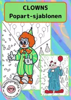 Voorbeeld - Tekenen en knutsel sjablonen - Clown kleurplaten carnaval, popart - Voorblad