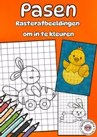 Voorbeeld - Lesplannen/Lerarenmateriaal - Pasen kleurplaten, rasterbeelden met contrast - Voorblad