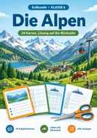 Vorschau - Test - Alpen als Lebensraum, Aufgabenkarten, Klasse 6 - Deckblatt