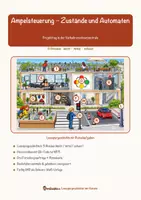 Vorschau - Stationenlernen - Ampelsteuerung – Zustände und Automaten – Lesespurgeschichte mit Rätselaufgaben (Klasse 7) - Seite 1