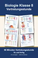 Vorschau - Arbeitsblätter - Biologie Klasse 8 Vertretungsstunde - Sinne, Atmung, Verdauung und Herz - Deckblatt