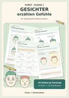 Vorschau - Mal- und Bastelvorlagen - Gesichter erzählen Gefühle: Kunstwerkstatt Klasse 1 - Deckblatt
