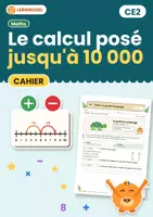 Aperçu - Feuilles d'exercices - Calculer avec les grands nombres – CE2 - Page de couverture