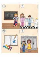 Vorschau - Arbeitsblätter - story walk "a normal school day" (4-fach differenziert) - Seite 3