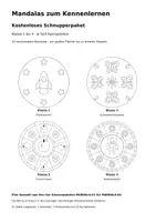 Vorschau - Mal- und Bastelvorlagen - 20 Mandalas gratis - Schnupperpaket für Klasse 1 bis 4 - Seite 1