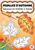 Aperçu - Matériel pour travaux manuels / dessin - Décoration de fenêtre à piquer : modèles de feuilles d'automne - Page de couverture