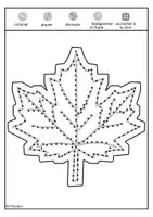 Aperçu - Matériel pour travaux manuels / dessin - Décoration de fenêtre à piquer : modèles de feuilles d'automne - Page 1