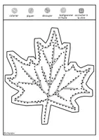 Aperçu - Matériel pour travaux manuels / dessin - Décoration de fenêtre à piquer : modèles de feuilles d'automne - Page 2