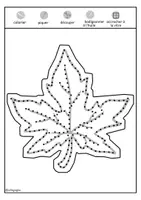 Aperçu - Matériel pour travaux manuels / dessin - Décoration de fenêtre à piquer : modèles de feuilles d'automne - Page 3
